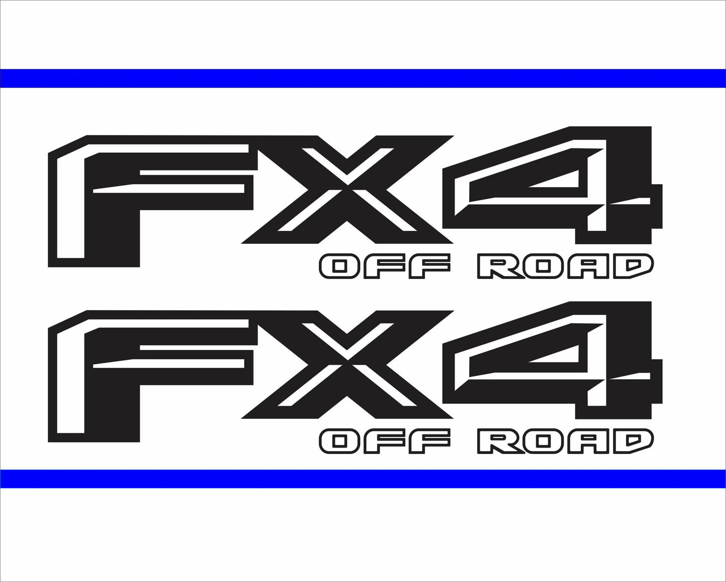 FX4 Off Road Decal, Ford FX4 Series (Ranger, Maverick, F150,F250,F350 Dually) Off Road Truck Bed Side 4WD Decal Set (2)