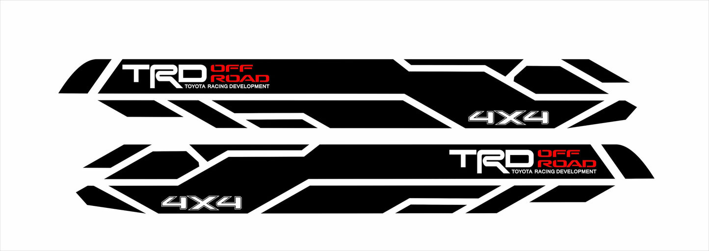 TRD 4x4 off-road Door Decals vinyl decals for 2013-2023 Toyota Tacoma, ROCKER PANEL Vinyl Decal Sticker Graphics Kit