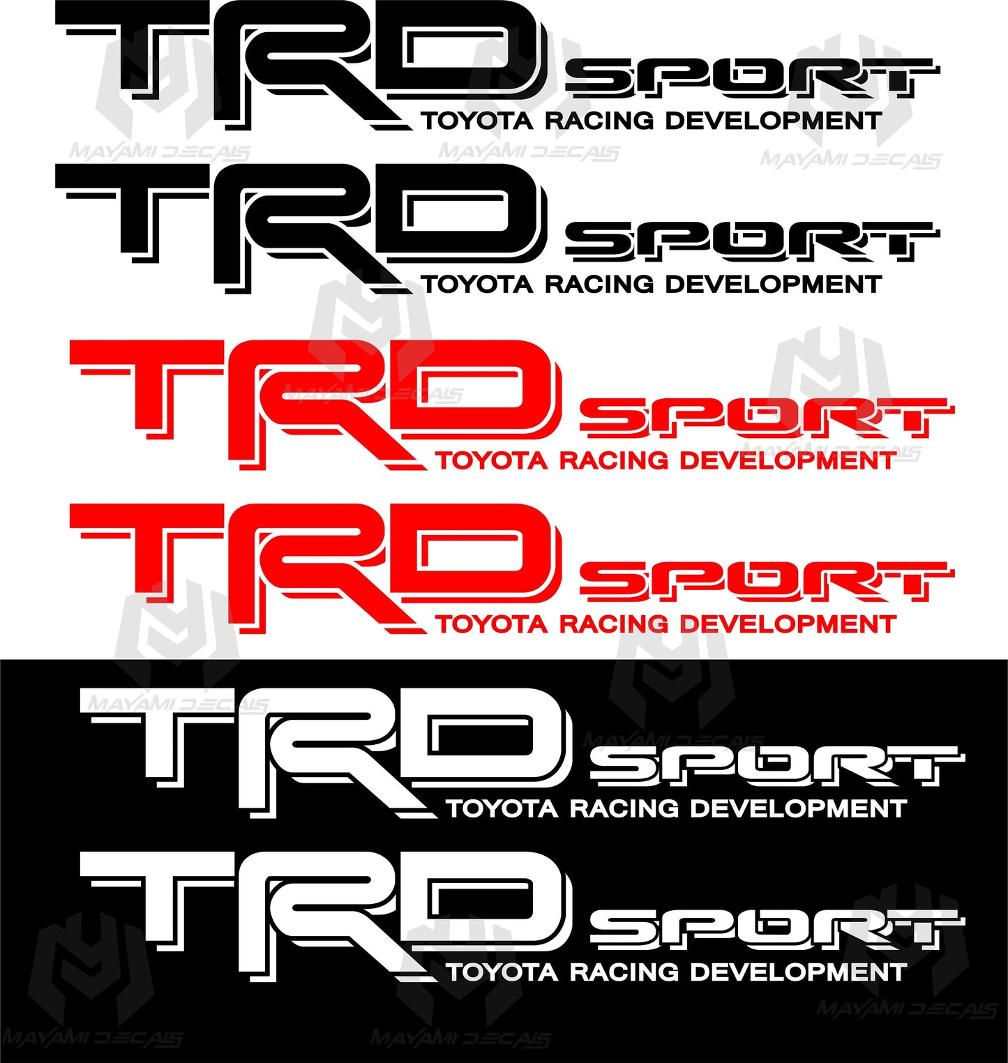 TRD Sport Toyota Truck Tacoma Tundra Decals Stickers Vinyl Bedsides Set of 2
