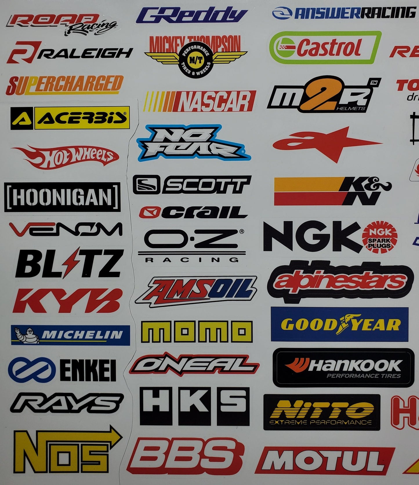 JDM Racing Car Stickers Pack Sponsors Logos Team Racing Sports Drift Motorcycle Nascar motorbike car Stickers skateboard bumper decal
