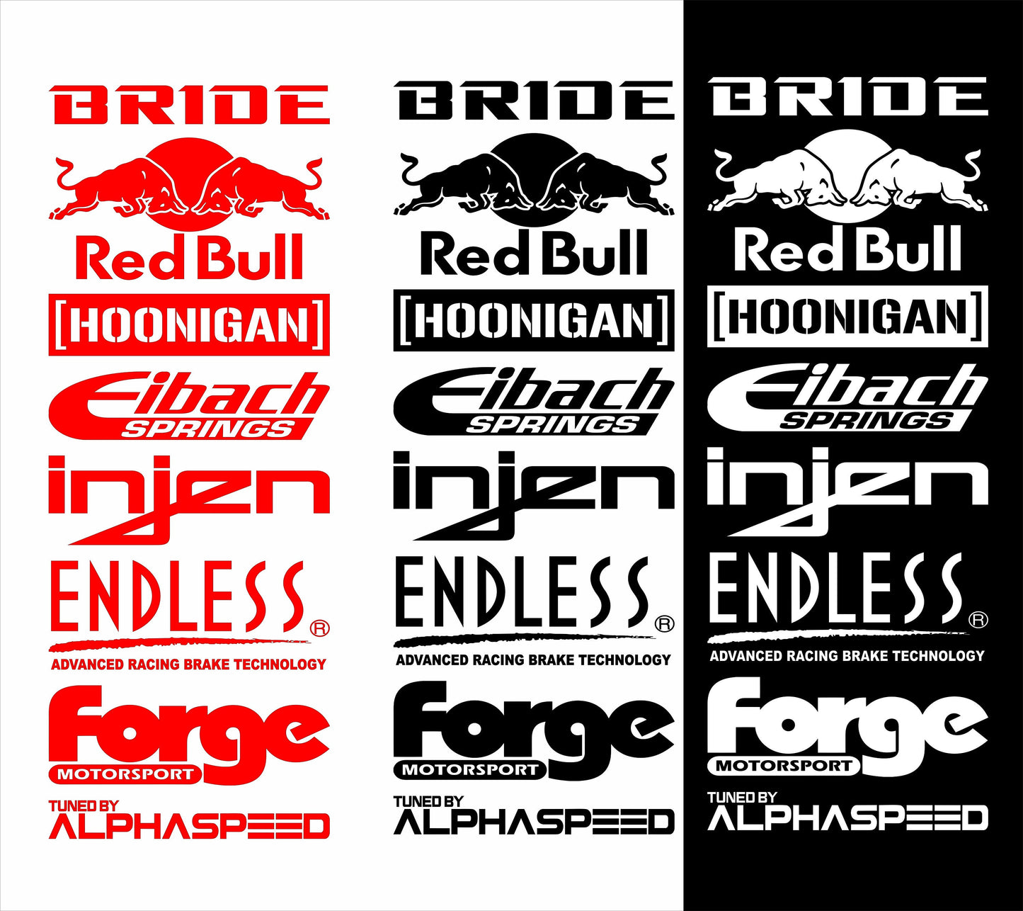 Sponsor Decals for door bedside car accessories vinyl Sticker Car Sponsors Decals JDM Racing automotive sponsors