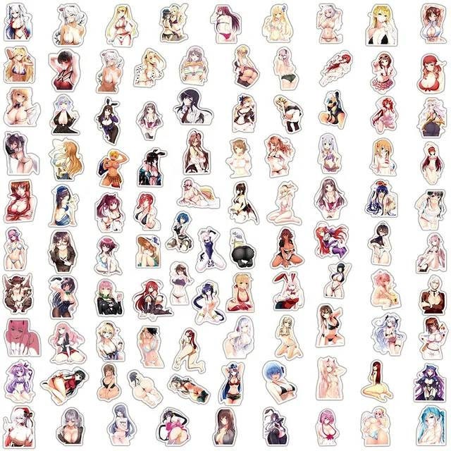 Sexy Girls Stickers Pack, Anime, Calcomania de vinilo impermeable, Hot Girl Stickers, Sexy Lady Stickers, Sexy Woman, for Laptop, Tumblers