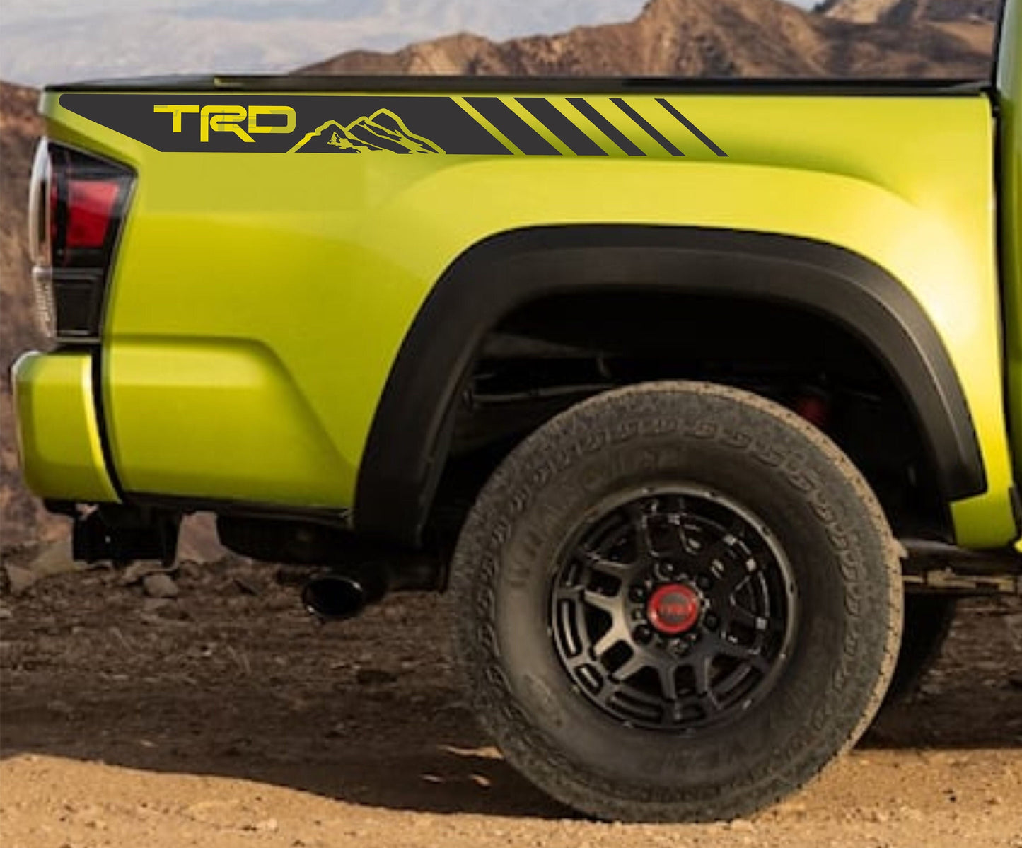 Toyota Tacoma set of 2 TRD MOUNTAINS Bed Vinyl Decal Sticker Graphics Kit, Truck bedside decals