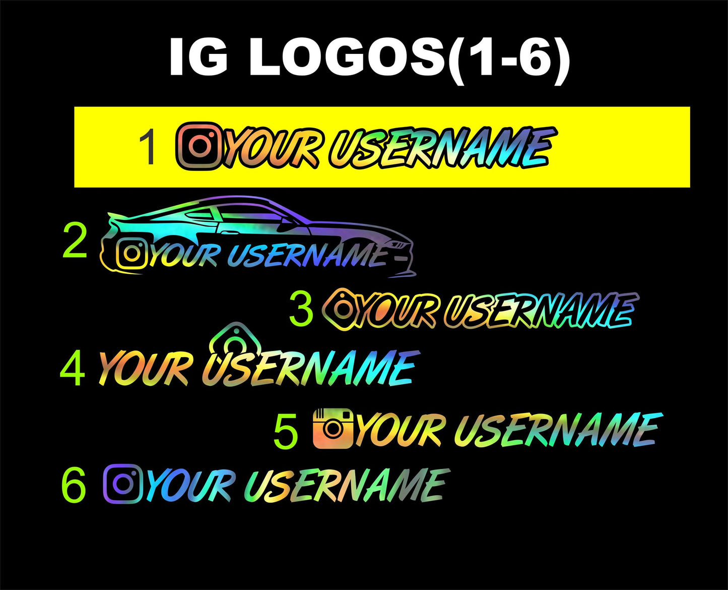 Custom Instagram Decal, Instagram Sticker  Instagram Oil Slick Sticker, Social media decal, windows decal car decal, Car Stickers
