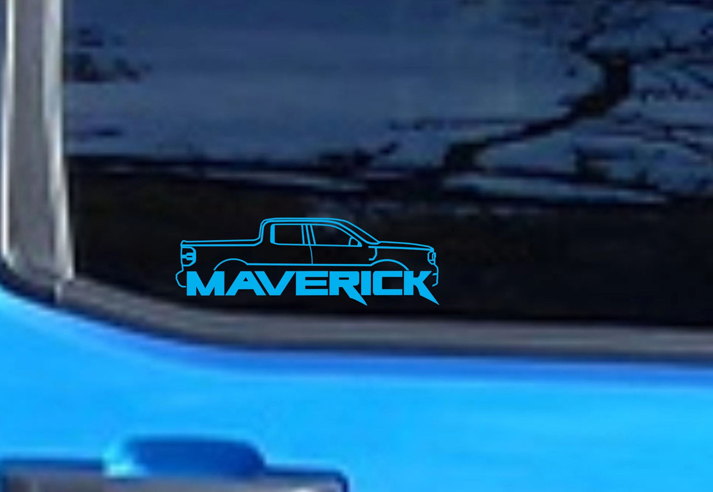 Ford Maverick Silhouette Decal Sticker, unique design for Ford Maverick, Laptop decal, windows decal,