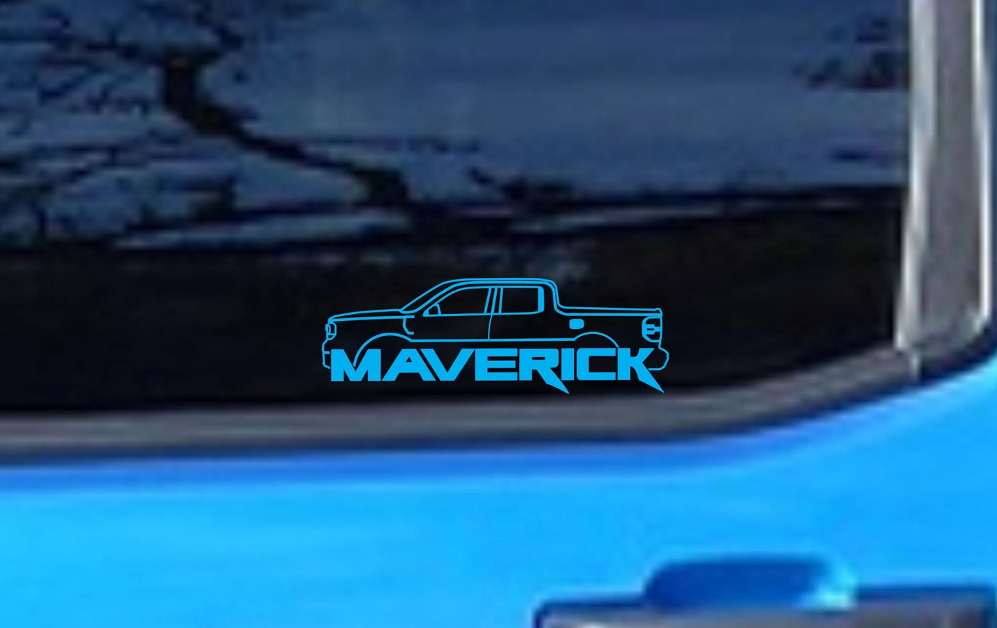Ford Maverick Silhouette Decal Sticker, unique design for Ford Maverick, Laptop decal, windows decal,