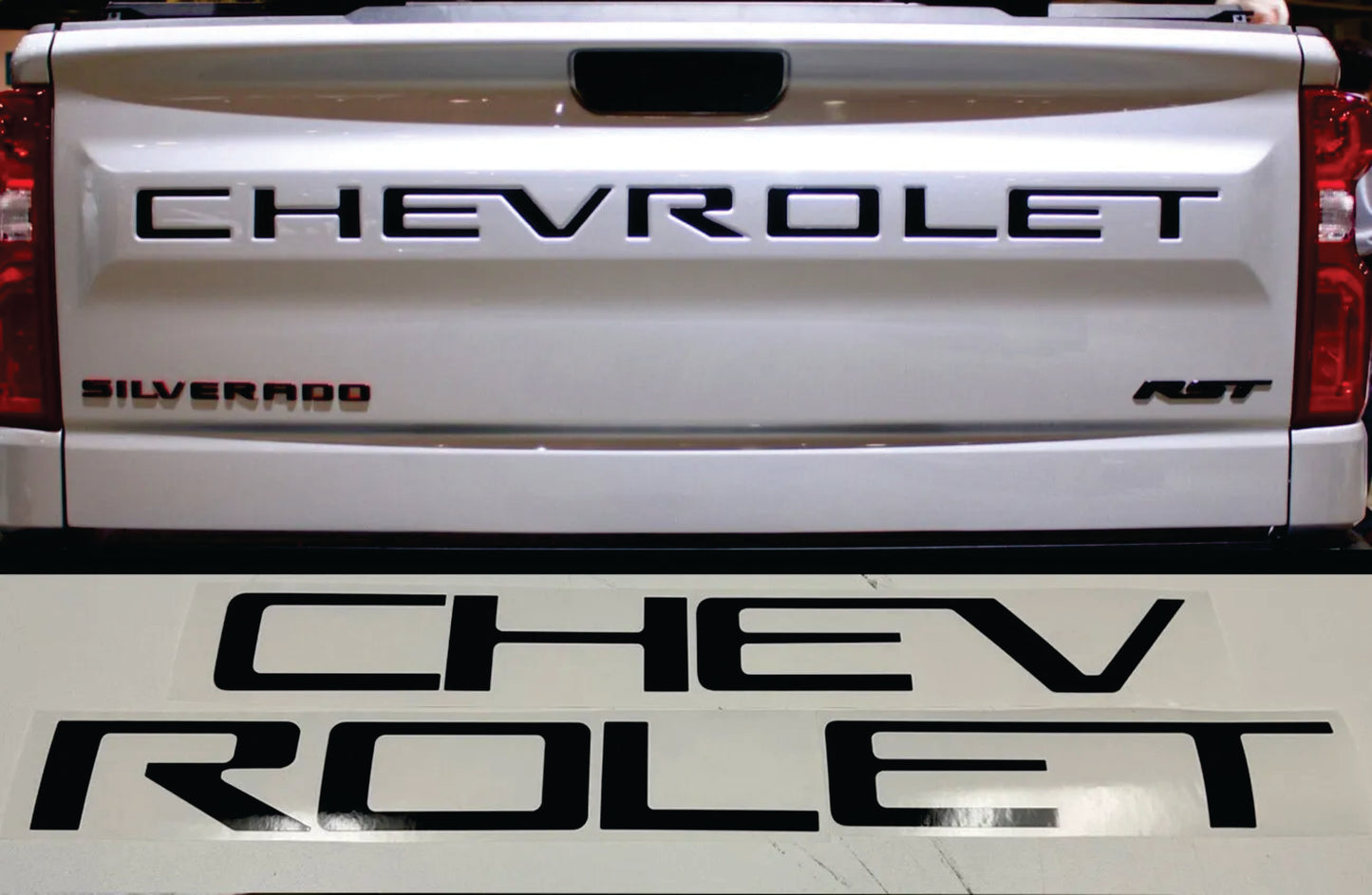 19-24 Silverado 1500 Tailgate vinyl inlay decal (multiple colors to choose from)