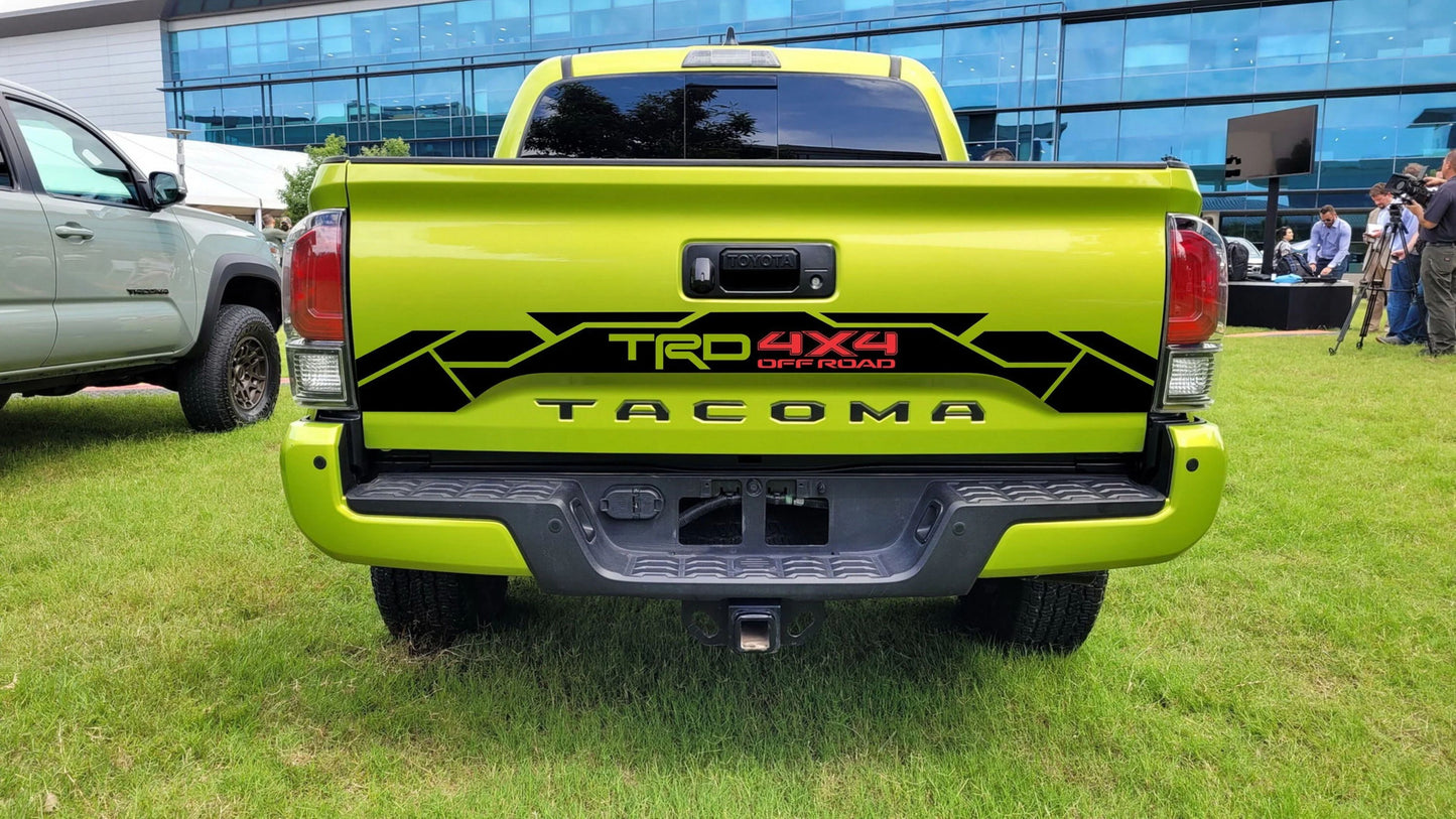 TRD 4X4 Off Road Tailgate Vinyl Decal, Toyota Tacoma Tailgate Decal Graphic